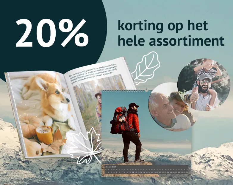 20% korting op het hele assortiment